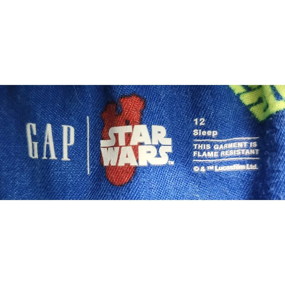 GAP Kids Star Wars Pajama Pants Blue‎ Sleepwear Boys Girls Size 12
